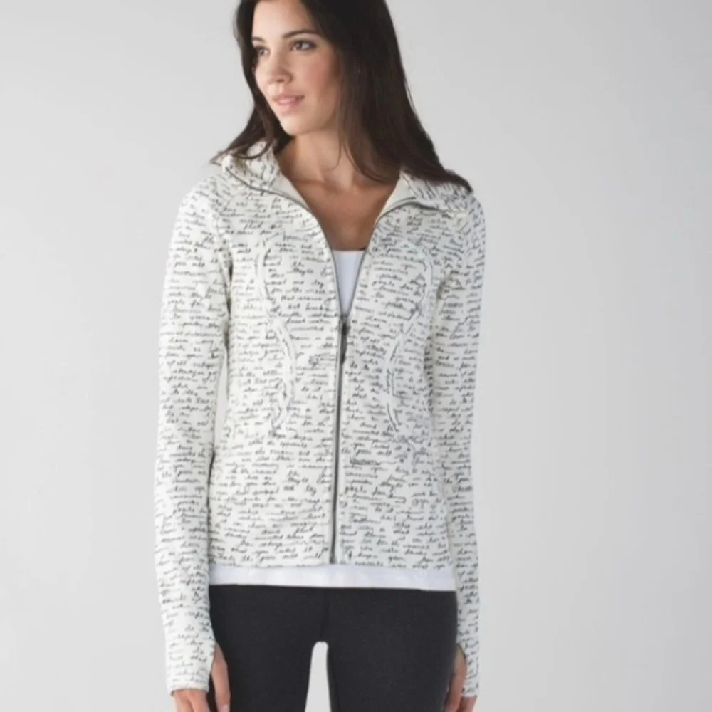 lululemon athletica White Hoodie with Black Script - Picture 15 of 16